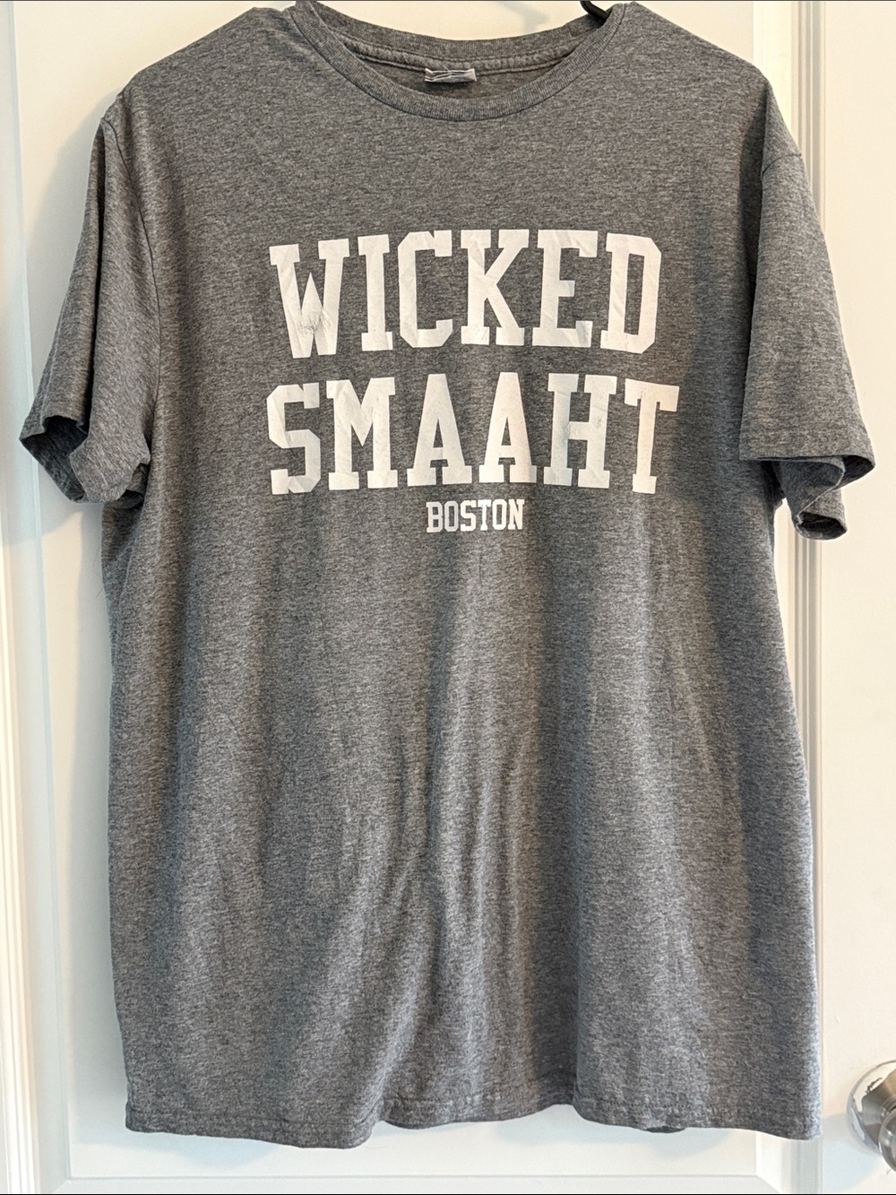 Delta Gray 'WICKED SMAAHT' Boston Graphic Tee